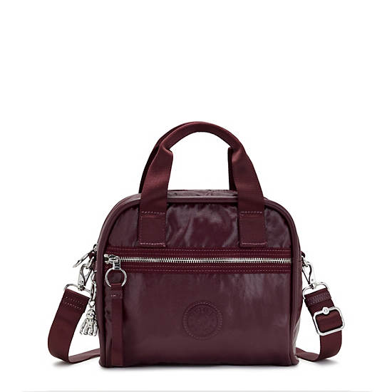 Kipling Hadya Metallic Omuz Çantası Bordo | TR 1800KO